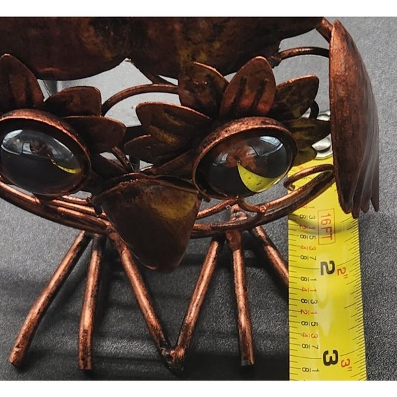 Copper Owl Candle Tealight Holder Cut Out Glow - Picture 6 of 6